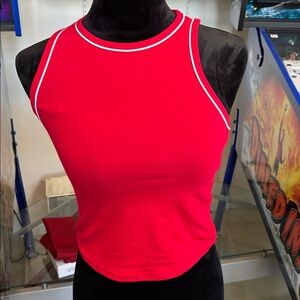 Bozzolo Crop Tank Red Size Large